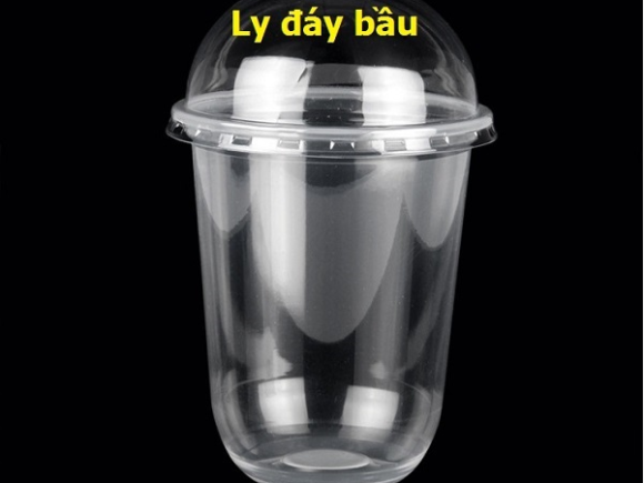 Ly Nhựa Đáy Bầu 360ml Đựng Cafe Nước Ép Và Chè