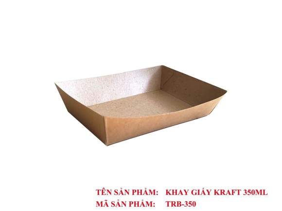 Khay Giấy Đựng Thức Ăn Kraft Kiểu Thuyền