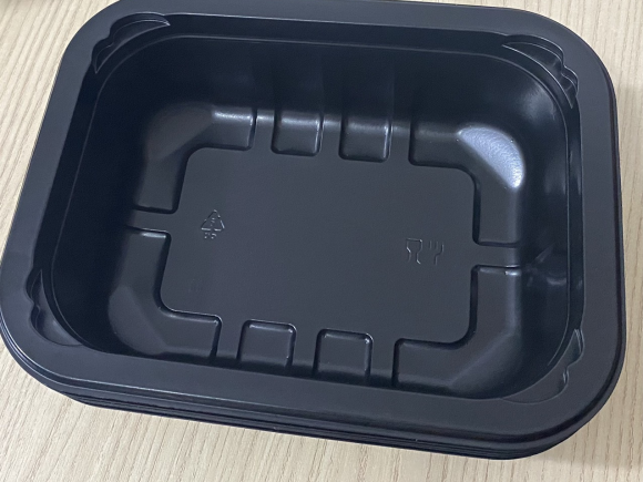 Khay Nhựa Đen Đựng Thịt Vành Rộng Seal Màng Bảo Quản Thực Phẩm