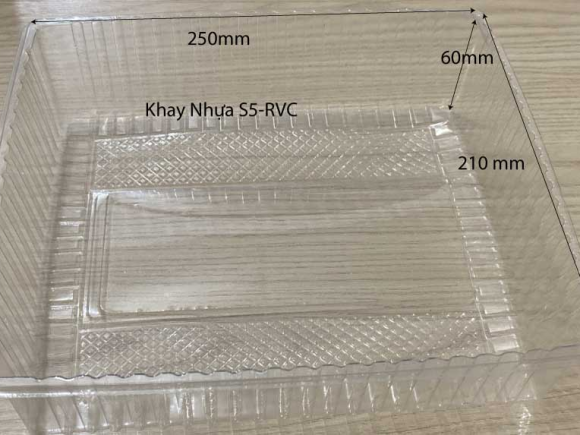 Khay nhựa đựng bánh trong suốt S5